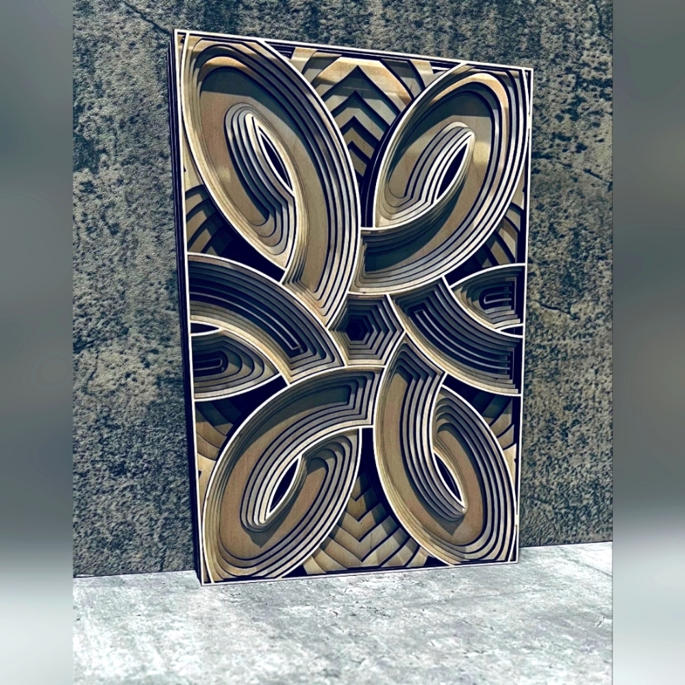 3D Wooden Wall Art "The Path" Multi-layer Mandala